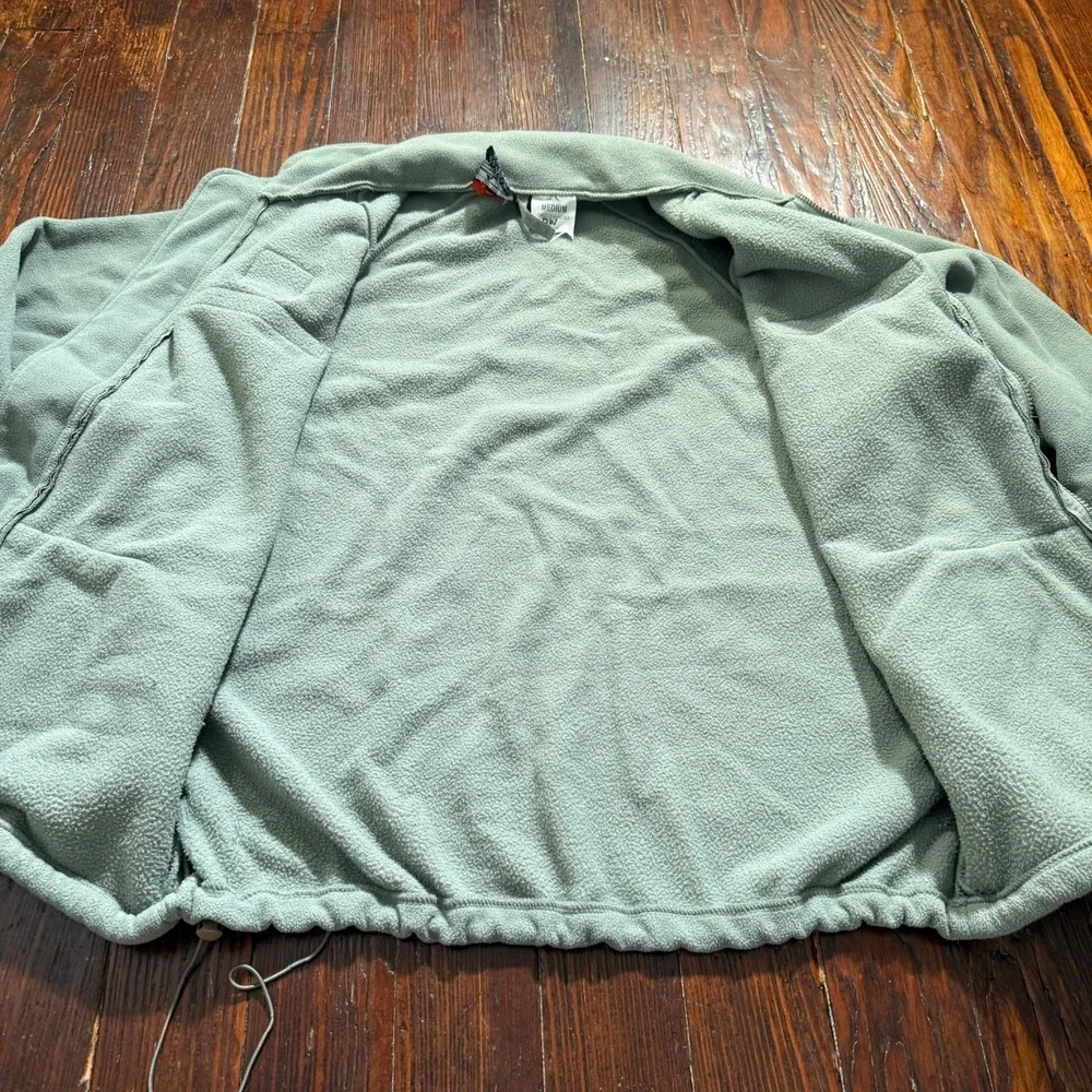 Military Cold Weather Fleece‎ Jacket Mens Medium Green Polartec USA Full Zip